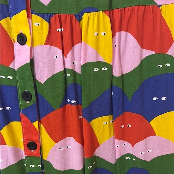 Nooworks Rainbow Lumps Ruffled Maxidress Medium - Picture 4 of 6